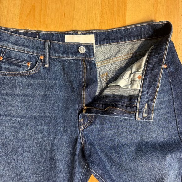 MOTHER Barrel Leg Jean Lil Mid Rise Full Pipe Flood Fray in Unplugged 30 - Picture 10 of 16